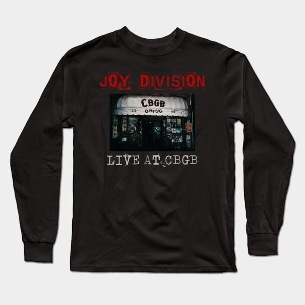 joy division live at cbgb Long Sleeve T-Shirt by kusuka ulis